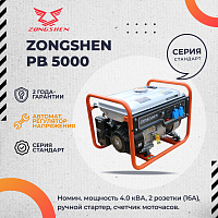 Генератор бензиновый ZONGSHEN PB 5000