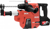 Перфоратор аккум. DCK KRH20V-26(TYPE H2K KIT), бесщеточный, 18В. 2,8Дж, 2АКБ*6а/ч, с пылесосом