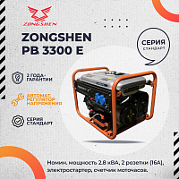 Генератор бензиновый ZONGSHEN PB 3300 E