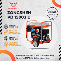 Генератор бензиновый ZONGSHEN PB 15003 E