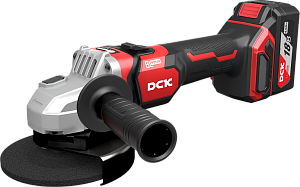 ШлифМашина угловая DCK KDSM04-125(TYPE FK), аккумуляторная, бесщеточная, 125мм, 18В, 2АКБ*5 а/ч, 9000 об/мин